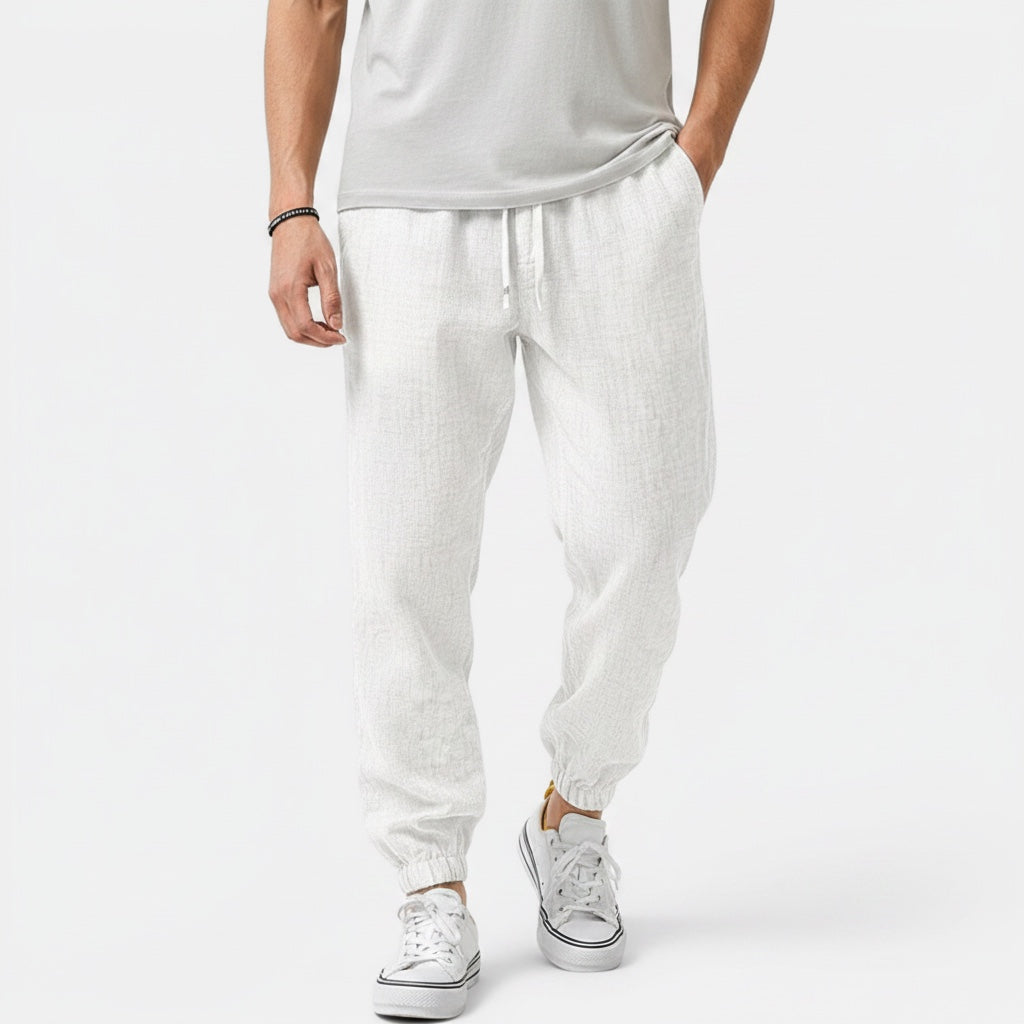 Ellmont London | Men's Drawstring Breathable Premium Linen Blend Pants