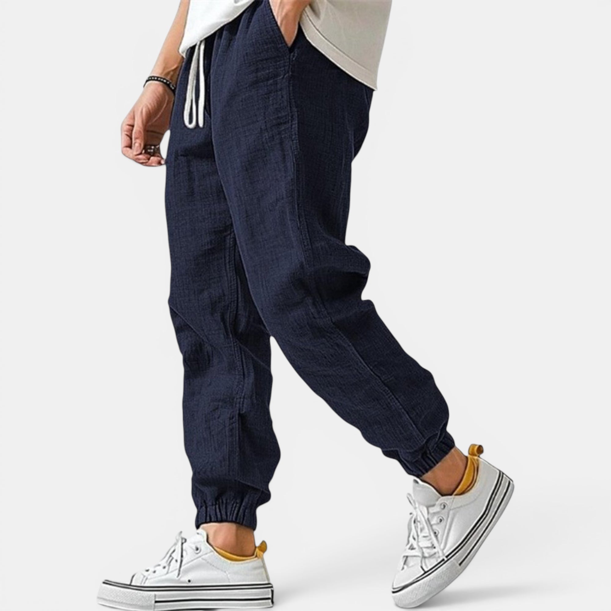 Ellmont London | Men's Drawstring Breathable Premium Linen Blend Pants