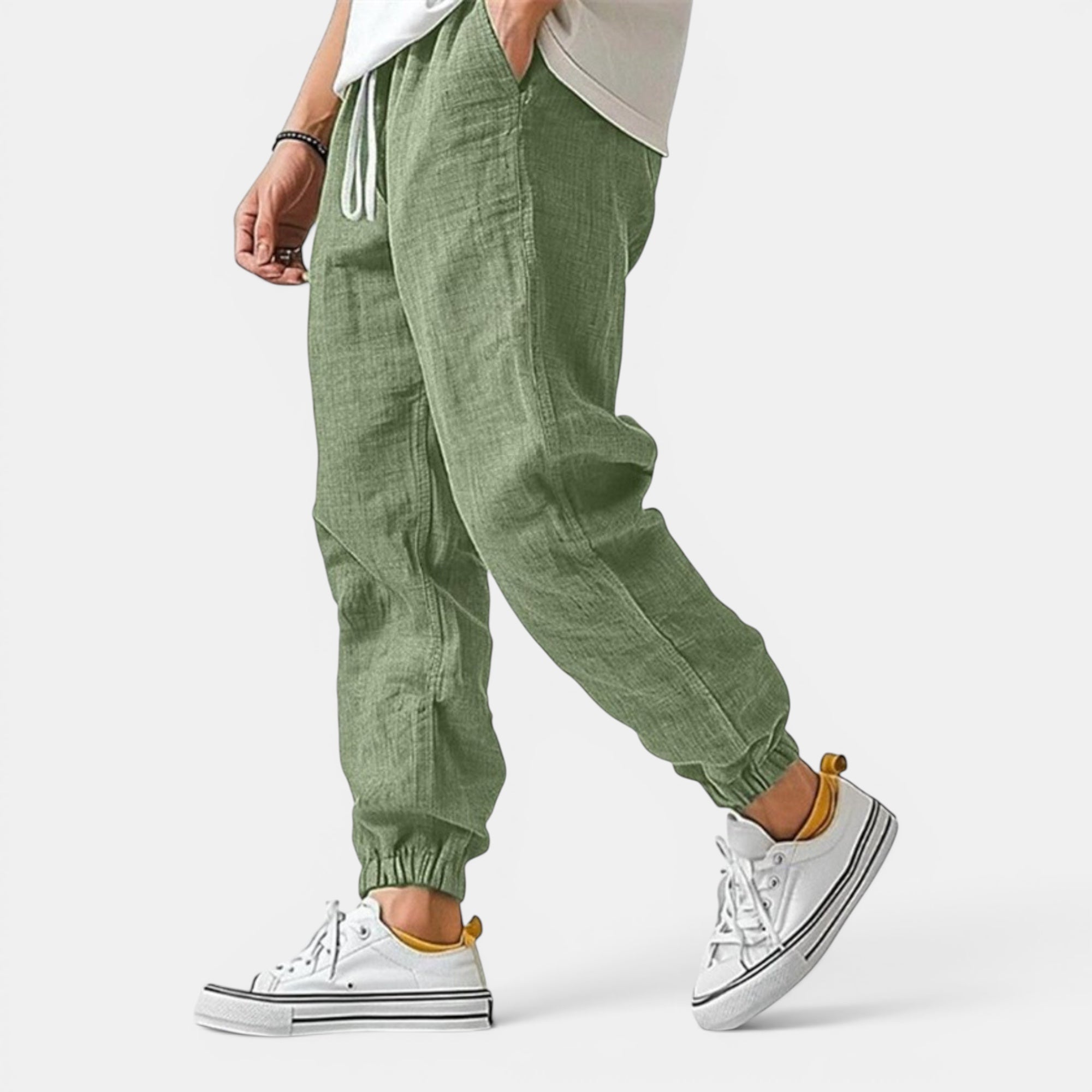 Ellmont London | Men's Drawstring Breathable Premium Linen Blend Pants