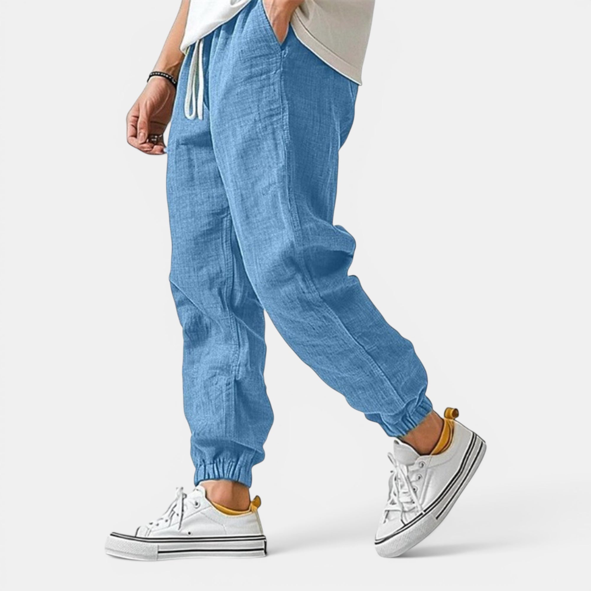 Ellmont London | Men's Drawstring Breathable Premium Linen Blend Pants