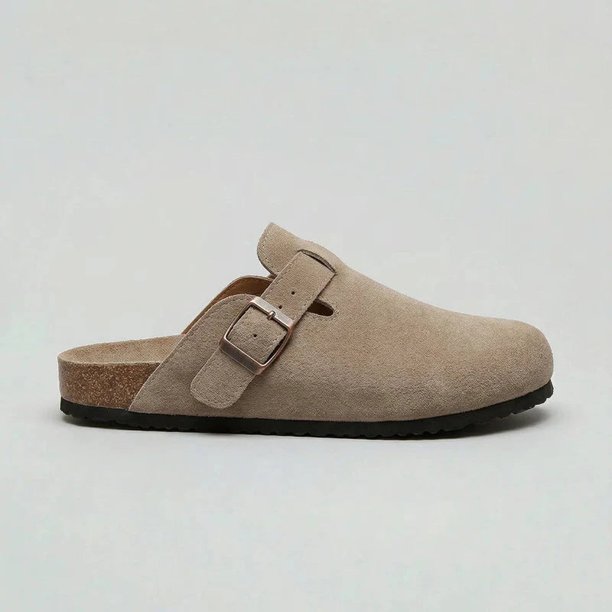 Luna | Unisex Suede Clogs – Adjustable Buckle Comfort Slip-On