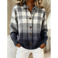 Brianna | Mara – Checked Knitted Blouse - MultiColor