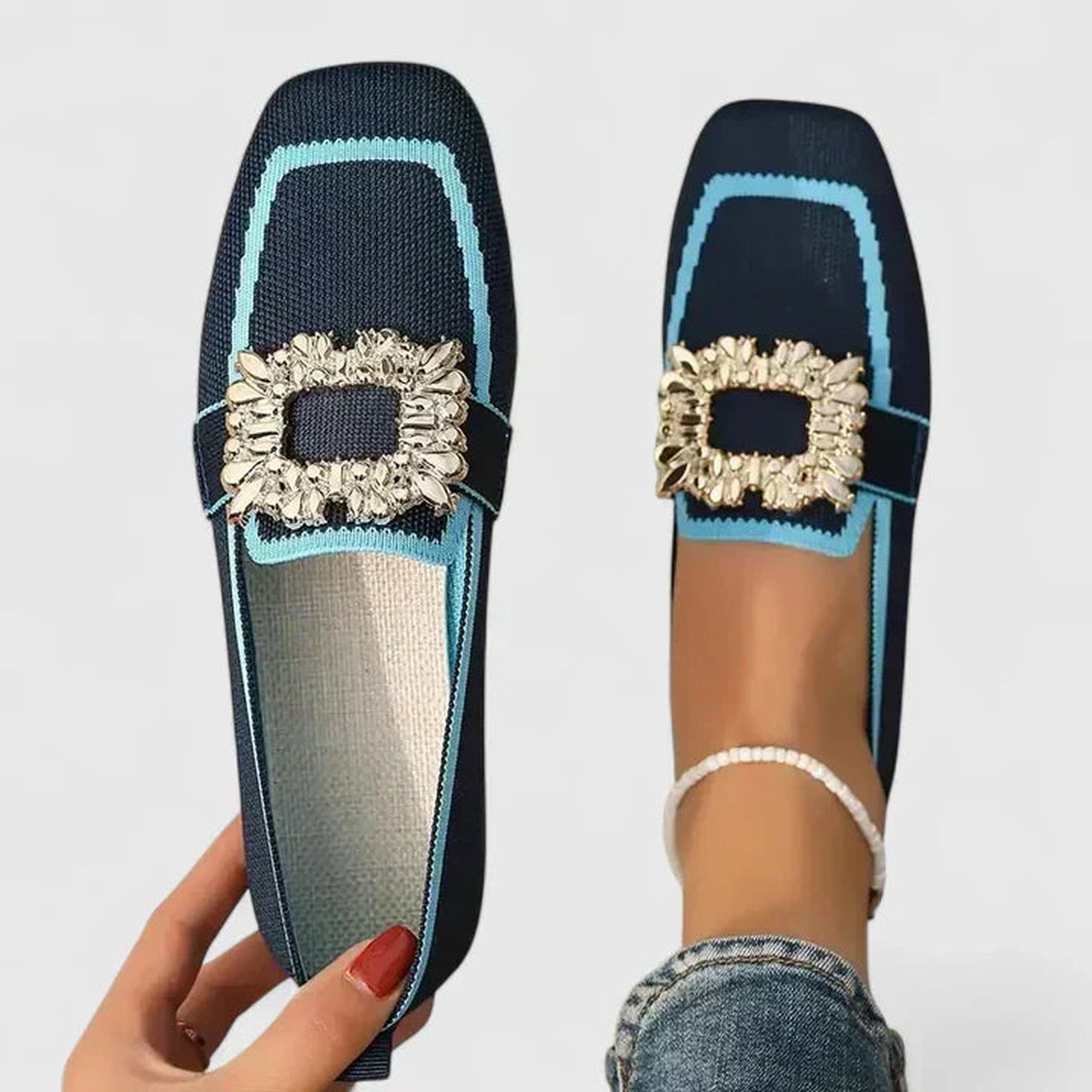 Natasha | Orthopedic Loafers - Blue