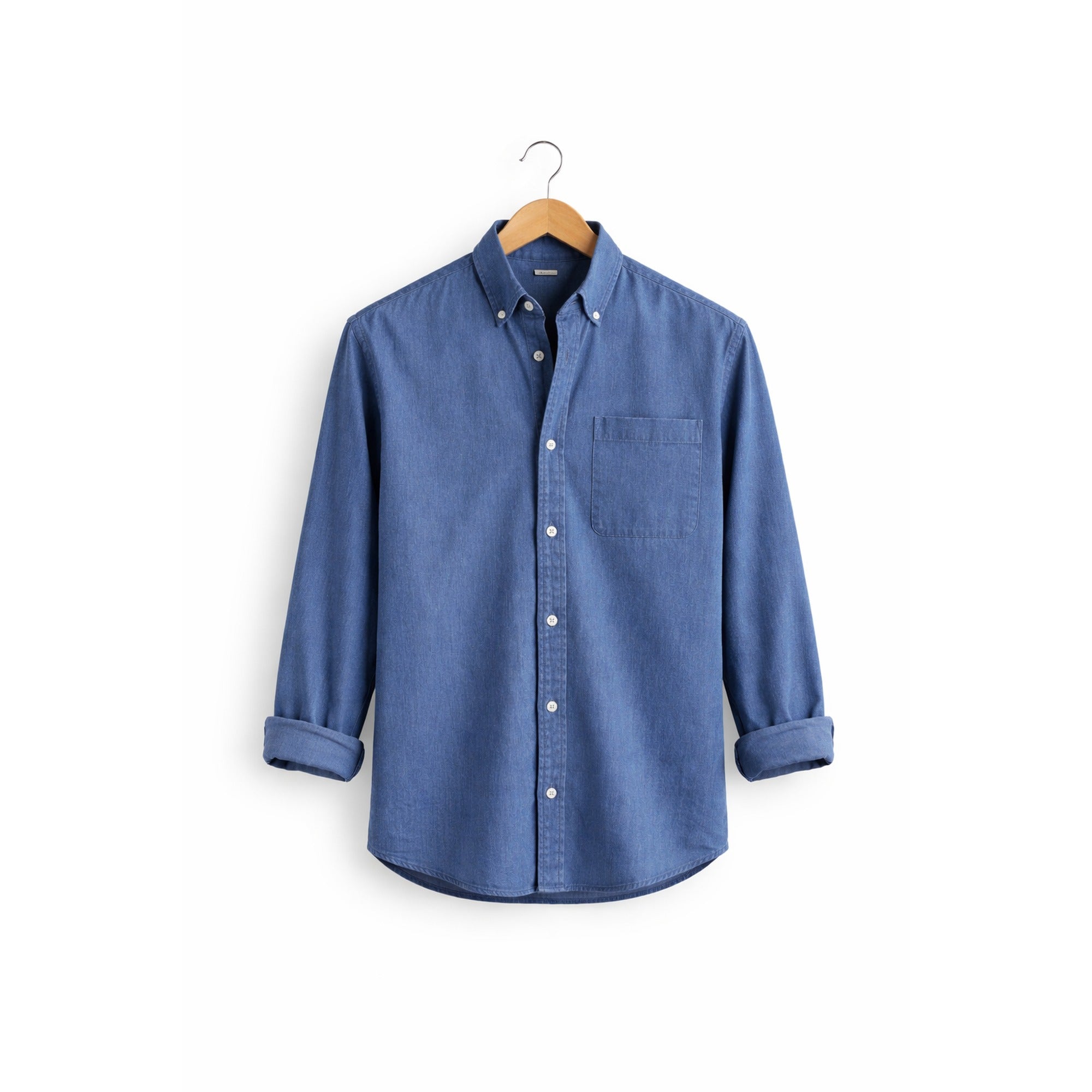 Miles | Men's Chambray Shirt Relaxed Fit - Blue