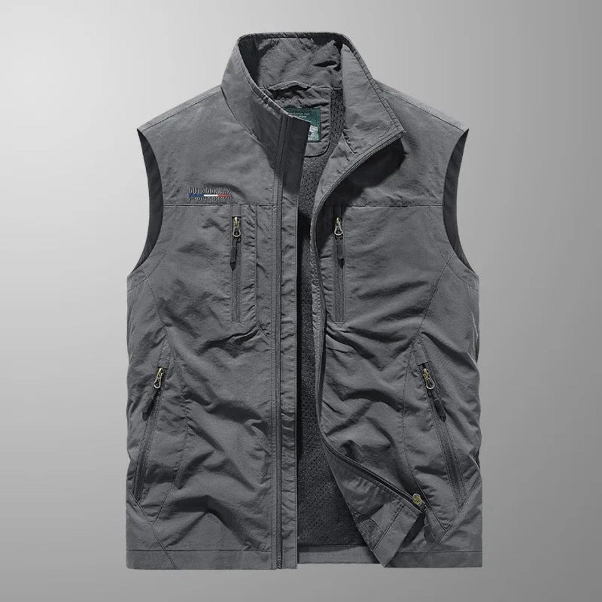 Evan 2 | MULTI POCKET UTILITY VEST FOR MEN - Grey