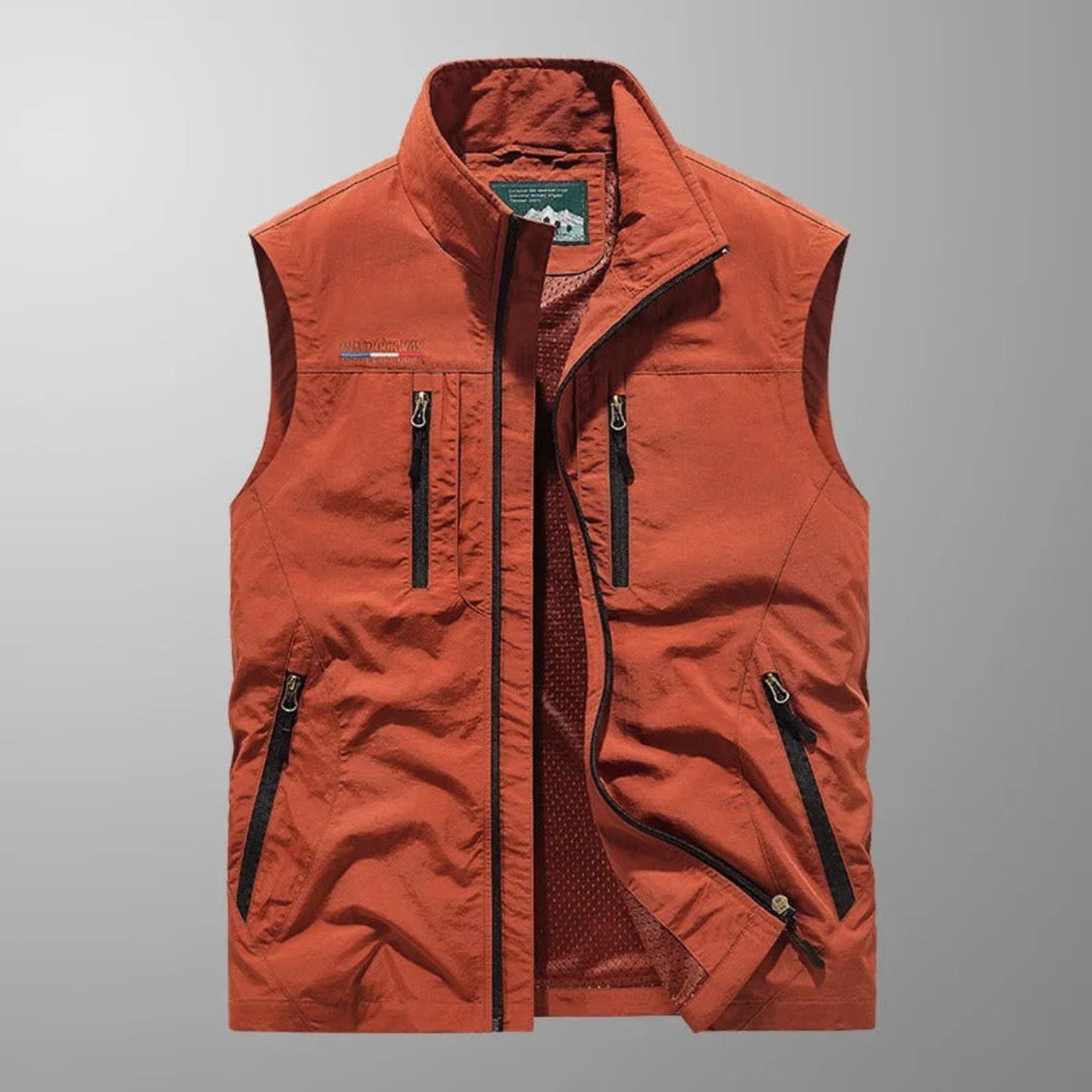 Evan 2 | MULTI POCKET UTILITY VEST FOR MEN - Orange