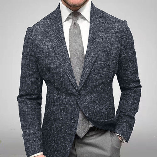 Arthur | Notch Lapel Plaid Blazer for Men - Dark Gray