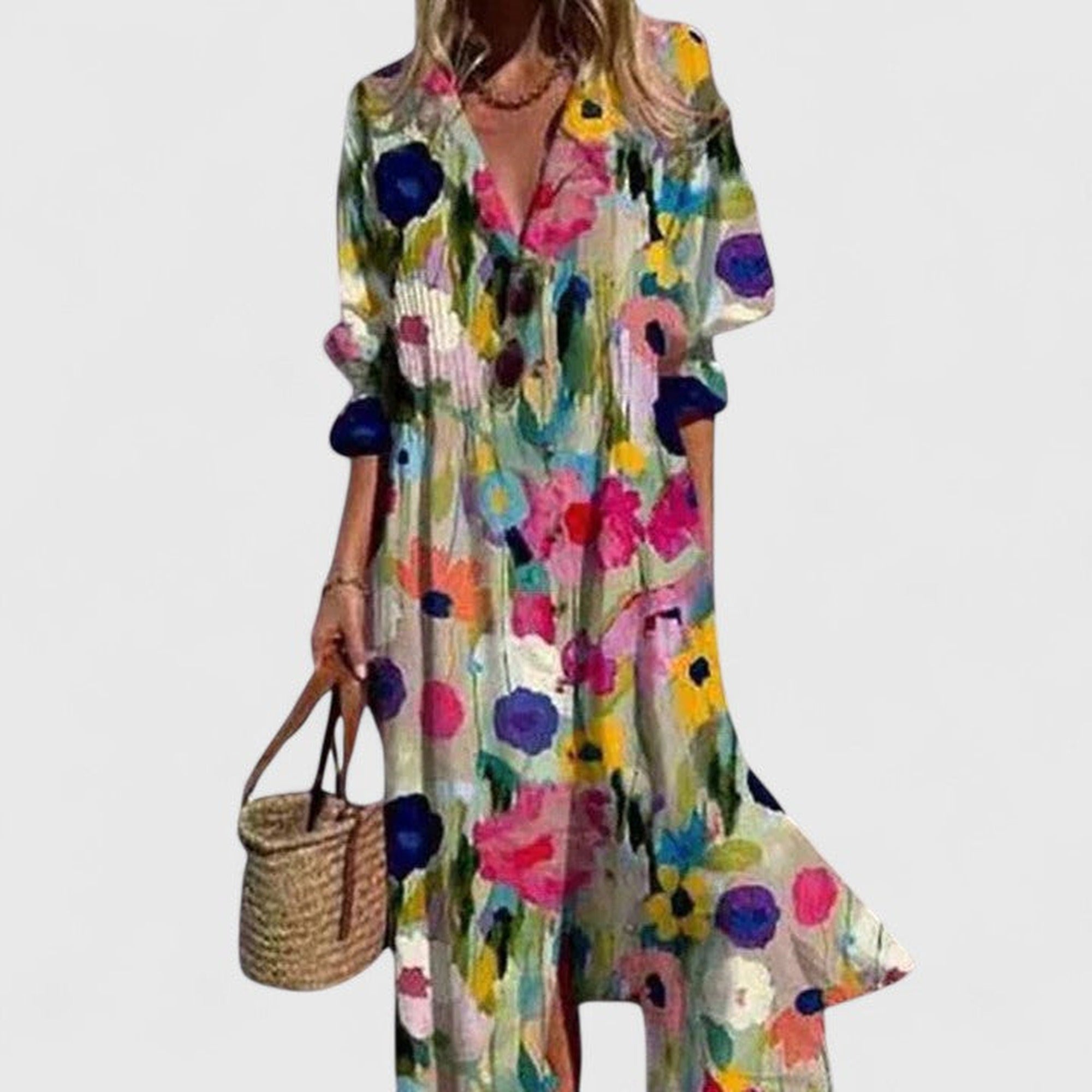 Sofia | Elegant Boho Dress - MultiColored 1