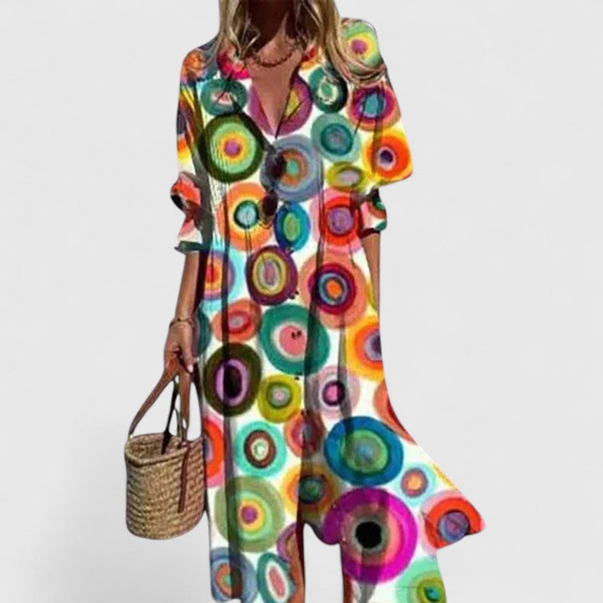 Sofia | Elegant Boho Dress - MultiColored 2