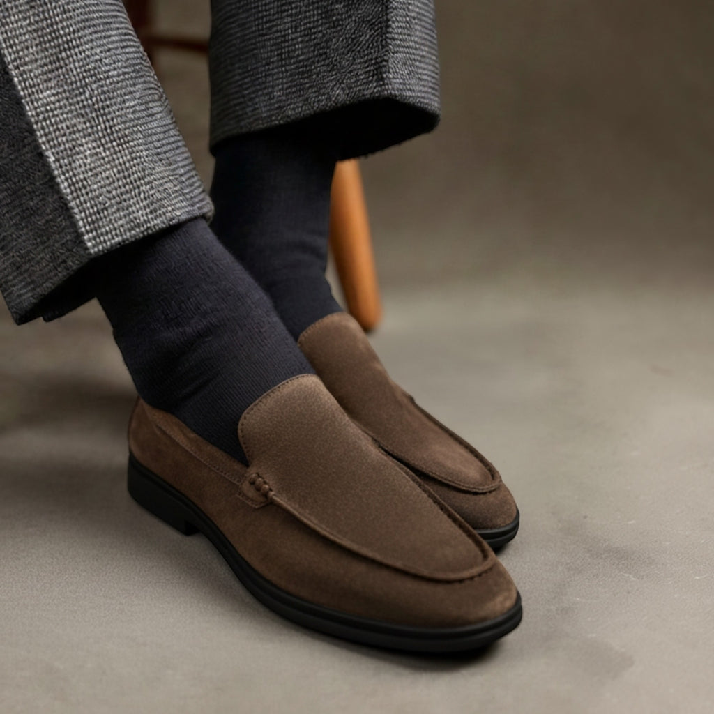 Ellmont London | Men's Suede Slip-On Loafers with Cushioned Insole