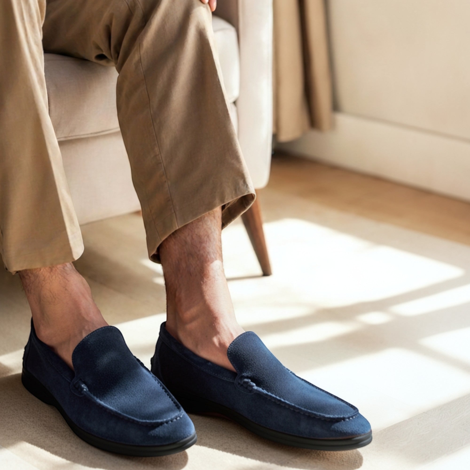 Ellmont London | Men's Suede Slip-On Loafers with Cushioned Insole