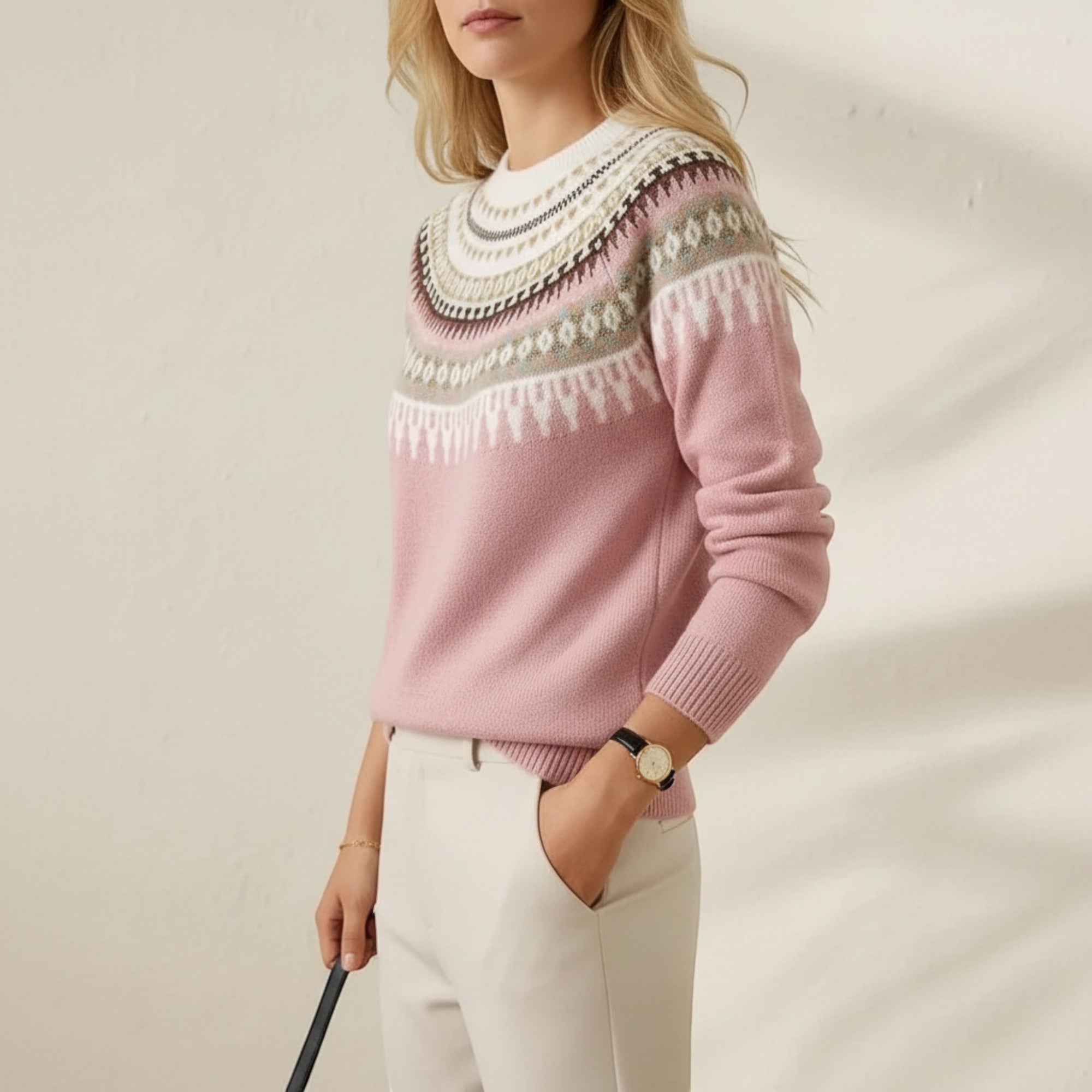 Ellmont London | Women's Warm Nordic Sweater Soft Casual Knit Top