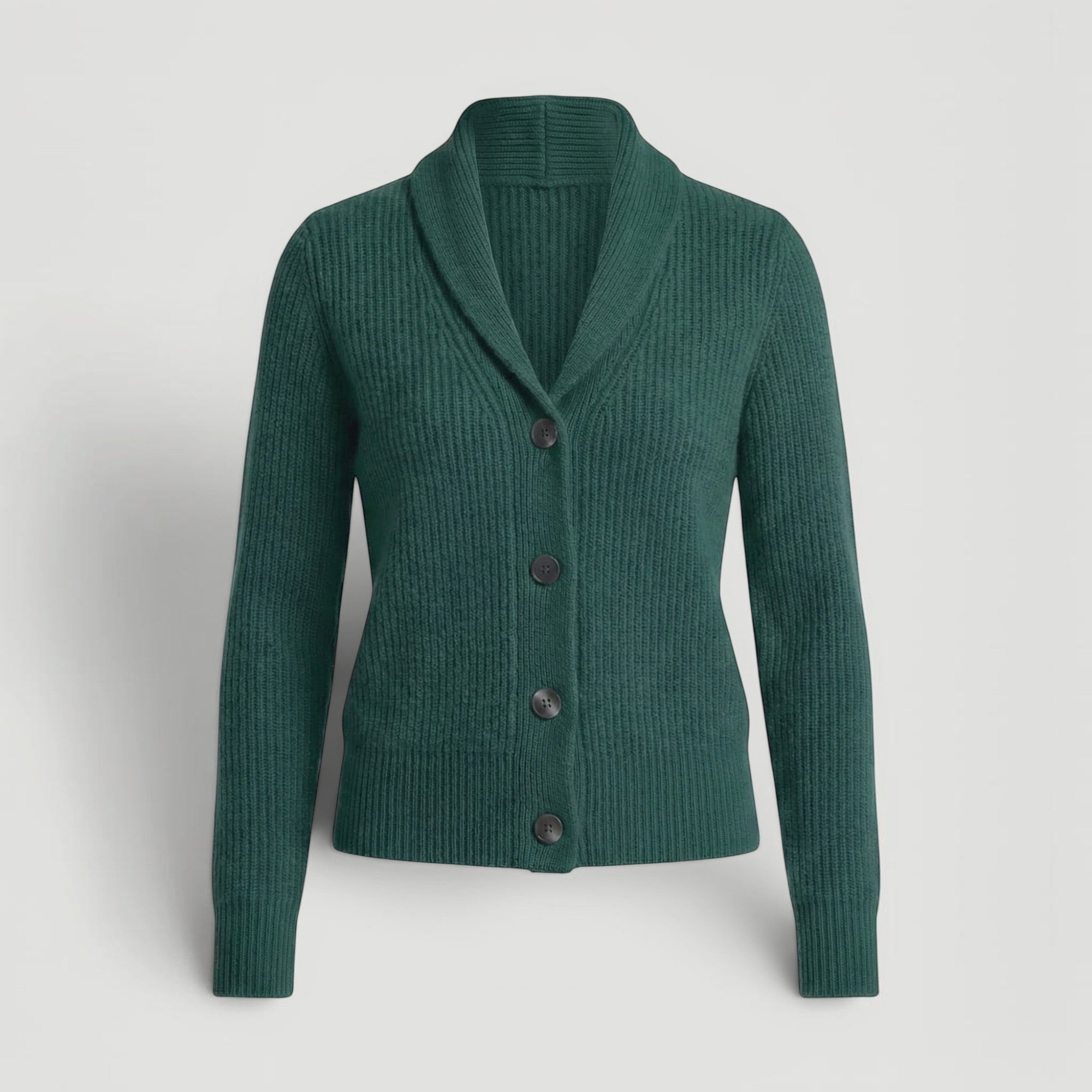 Ellmont London | Women’s Casual Button Soft Knit  Cardigan with Lapel Neck