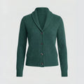Ellmont London | Women's Classic Knit Cardigan with Lapel Collar and Long Sleeves