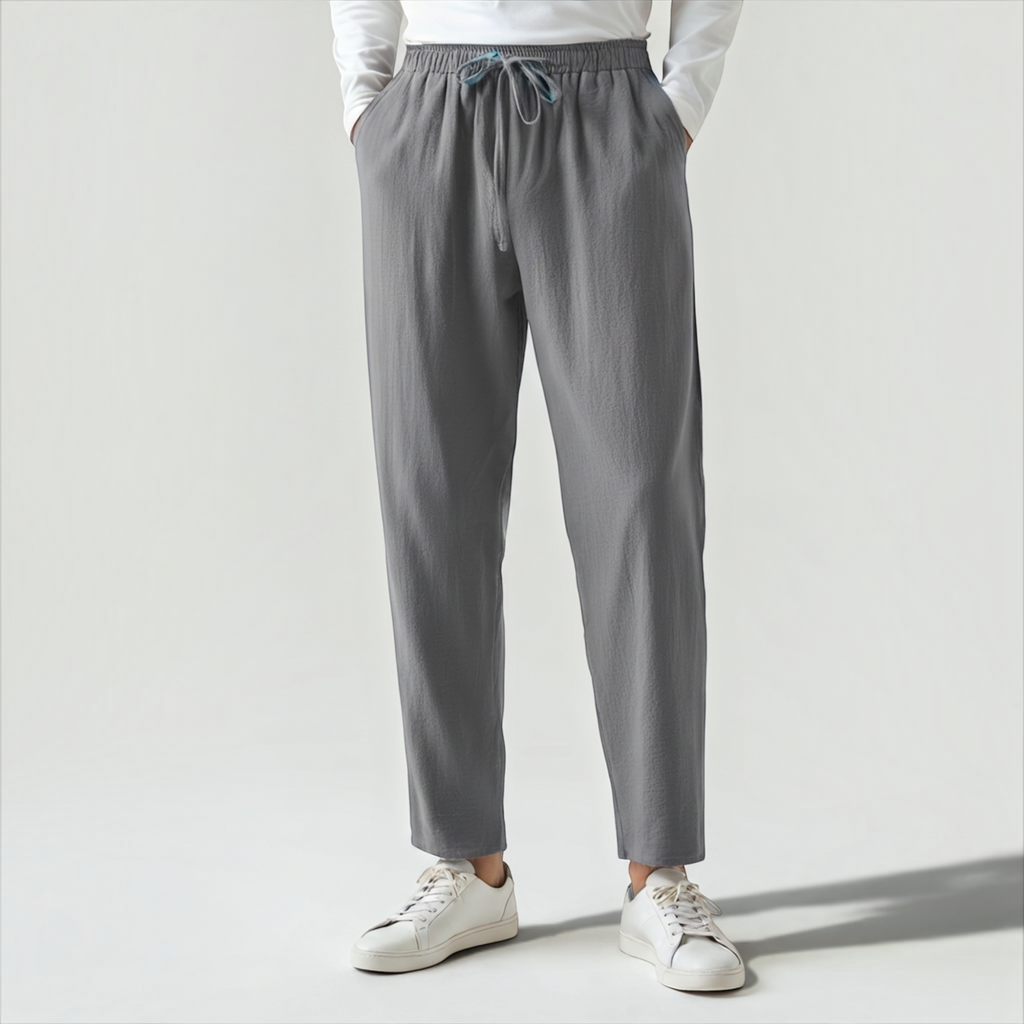 Ellmont London | Men's Linen Trousers Breathable Summer Wear
