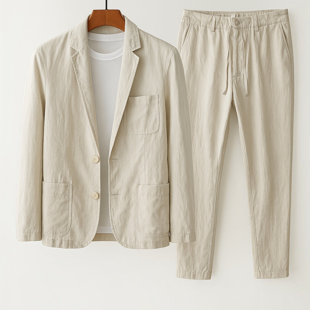 Ellmont London | Men's Lightweight Linen Blend Suit Comfortable Fit