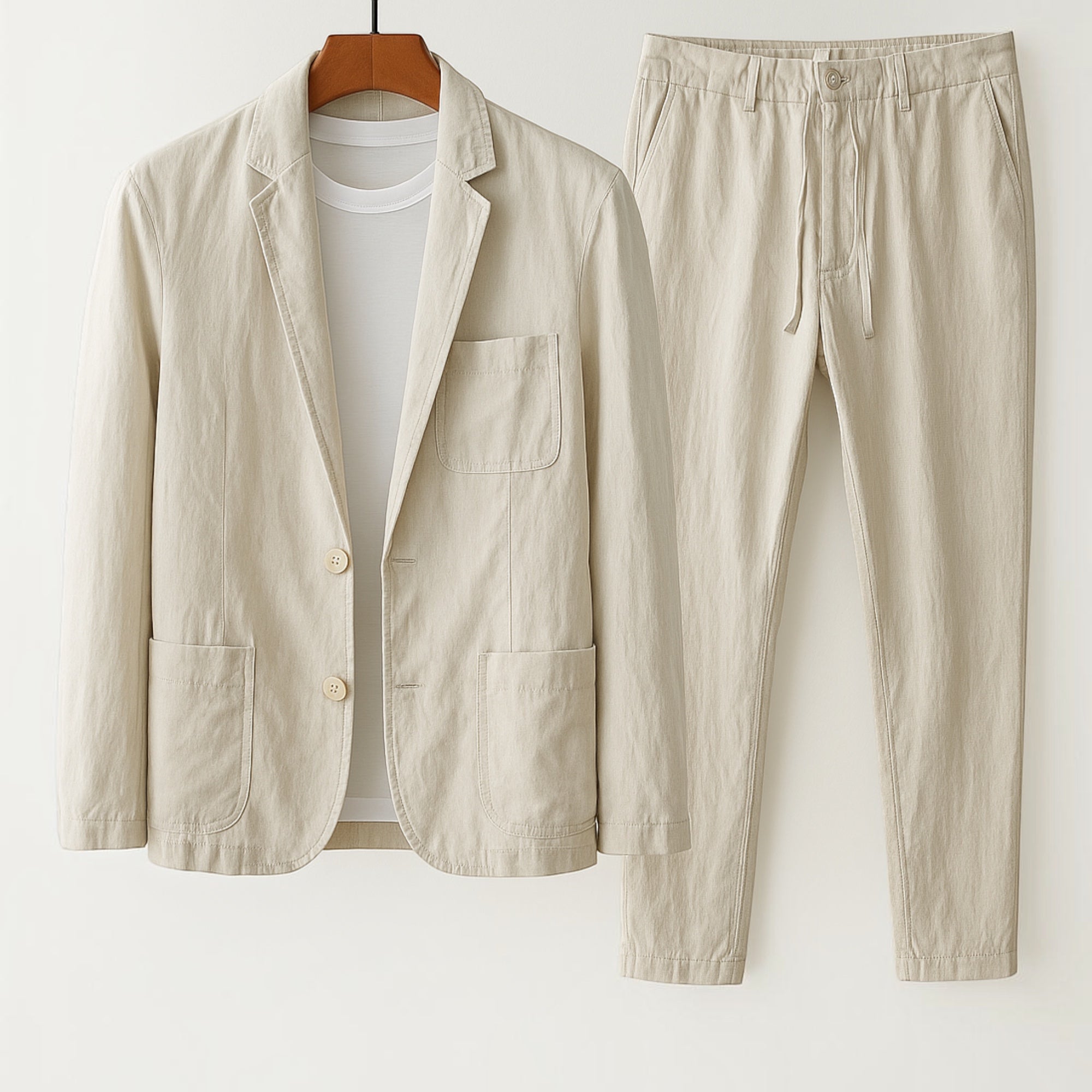 Ellmont London | Men's Lightweight Linen Blend Suit Comfortable Fit