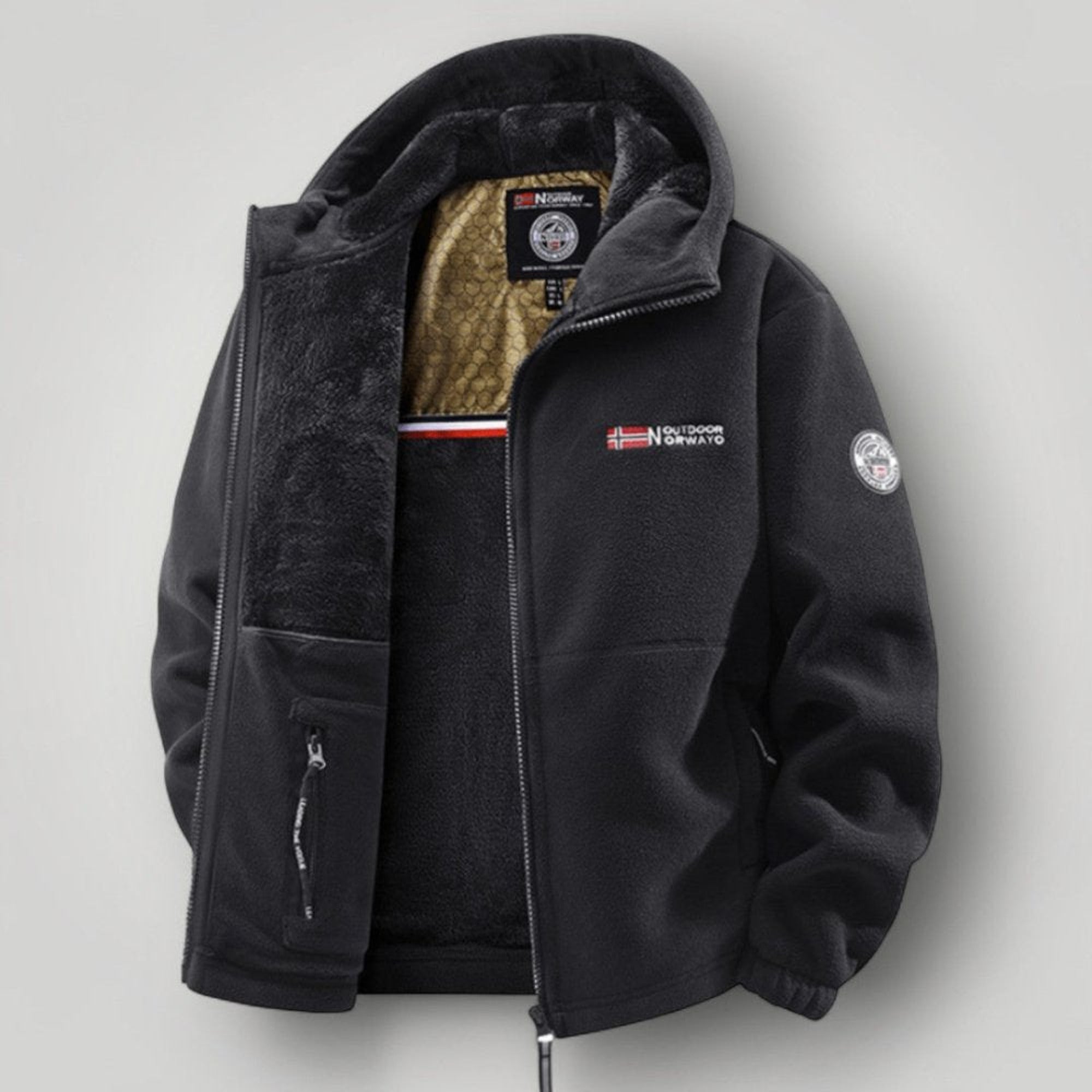 Ivan 2 | Men's Hooded Zip Winter Jacket - Black