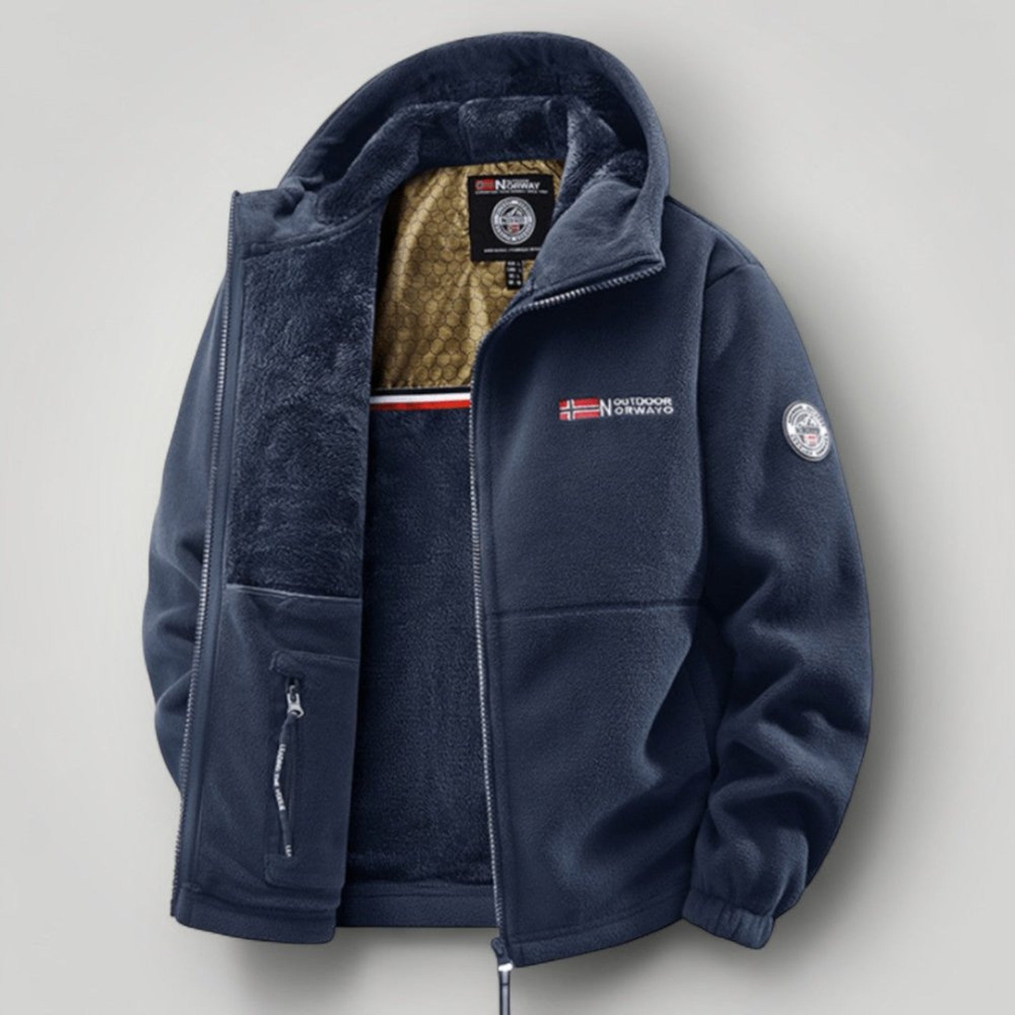 Ivan 2 | Men's Hooded Zip Winter Jacket - Blue