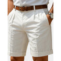 Rory 2 | Men's Pleated Summer Shorts - Ivory