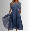Selina | Elegant Lace Dress - Blue