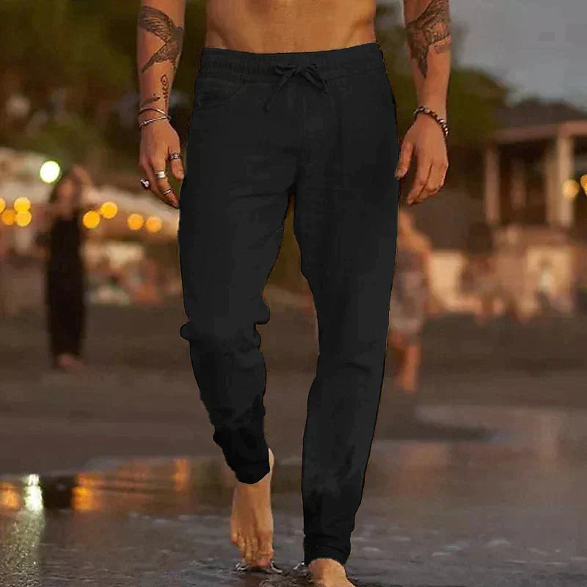 Sofia | Classic Lace Summer Pants - Black