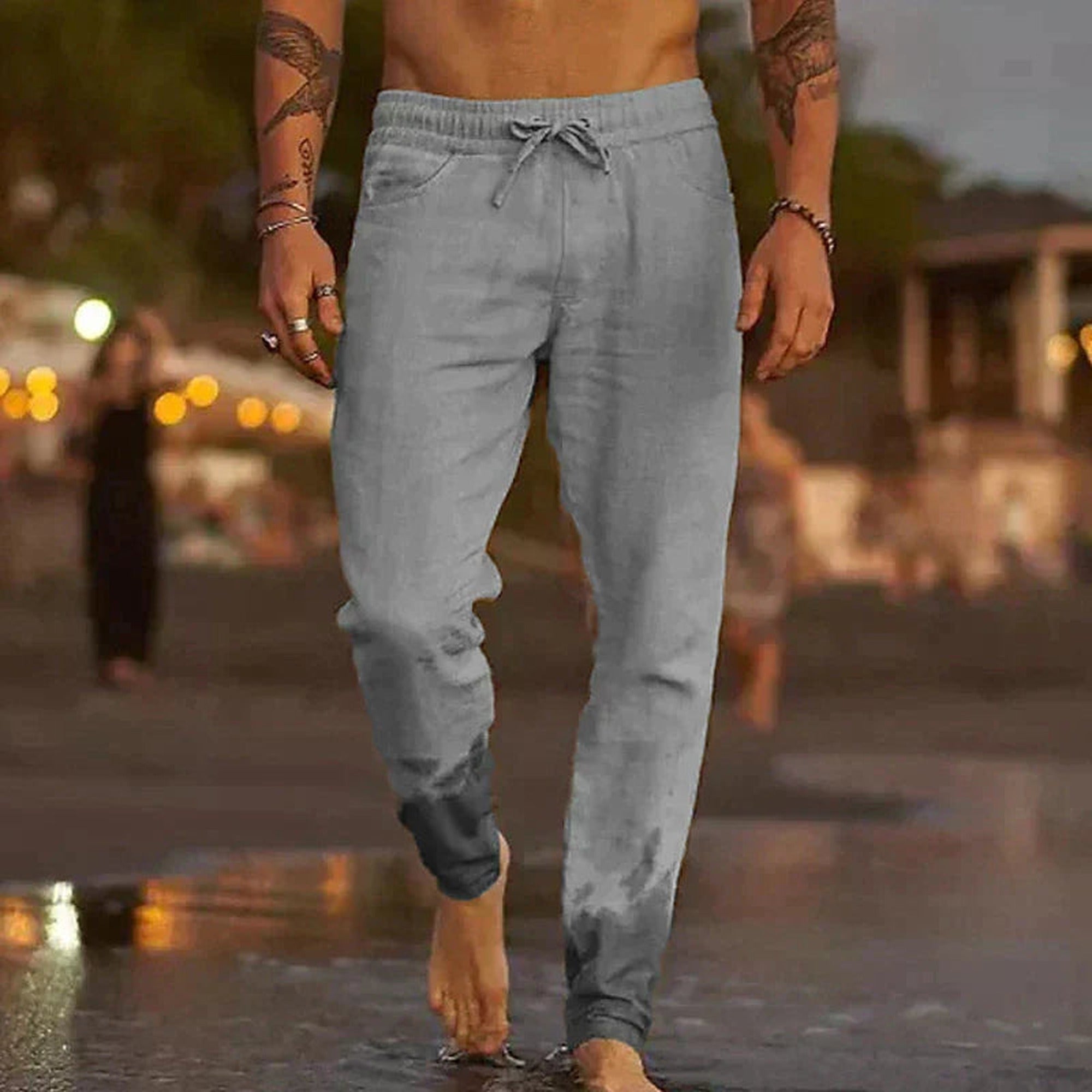 Sofia | Classic Lace Summer Pants - Gray