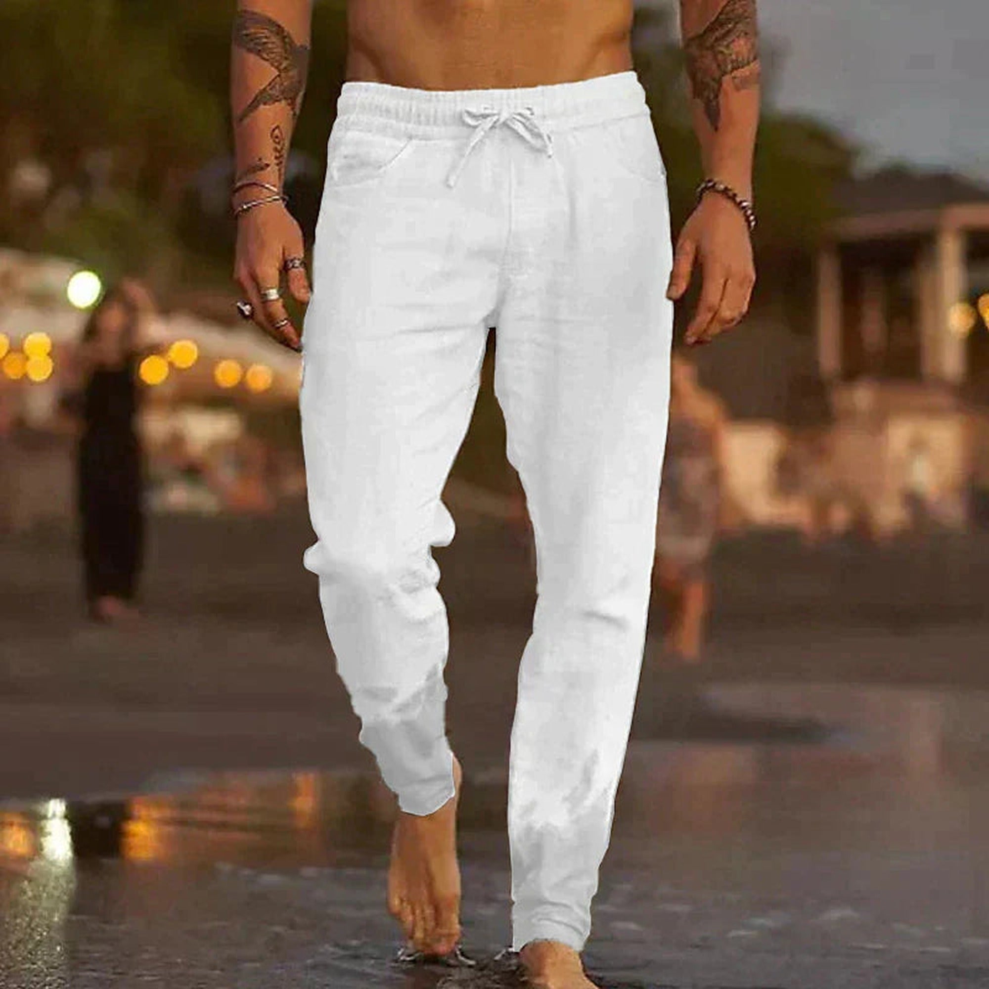 Sofia | Classic Lace Summer Pants - White