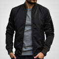 Toby | Men's Classic Slim-Fit Zip-Up Bomber Jacket - Black