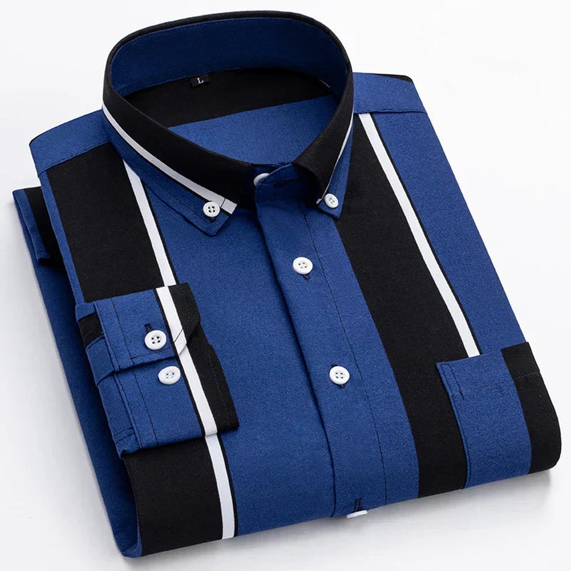 Zachary | Stylish Cotton Shirt - Blue