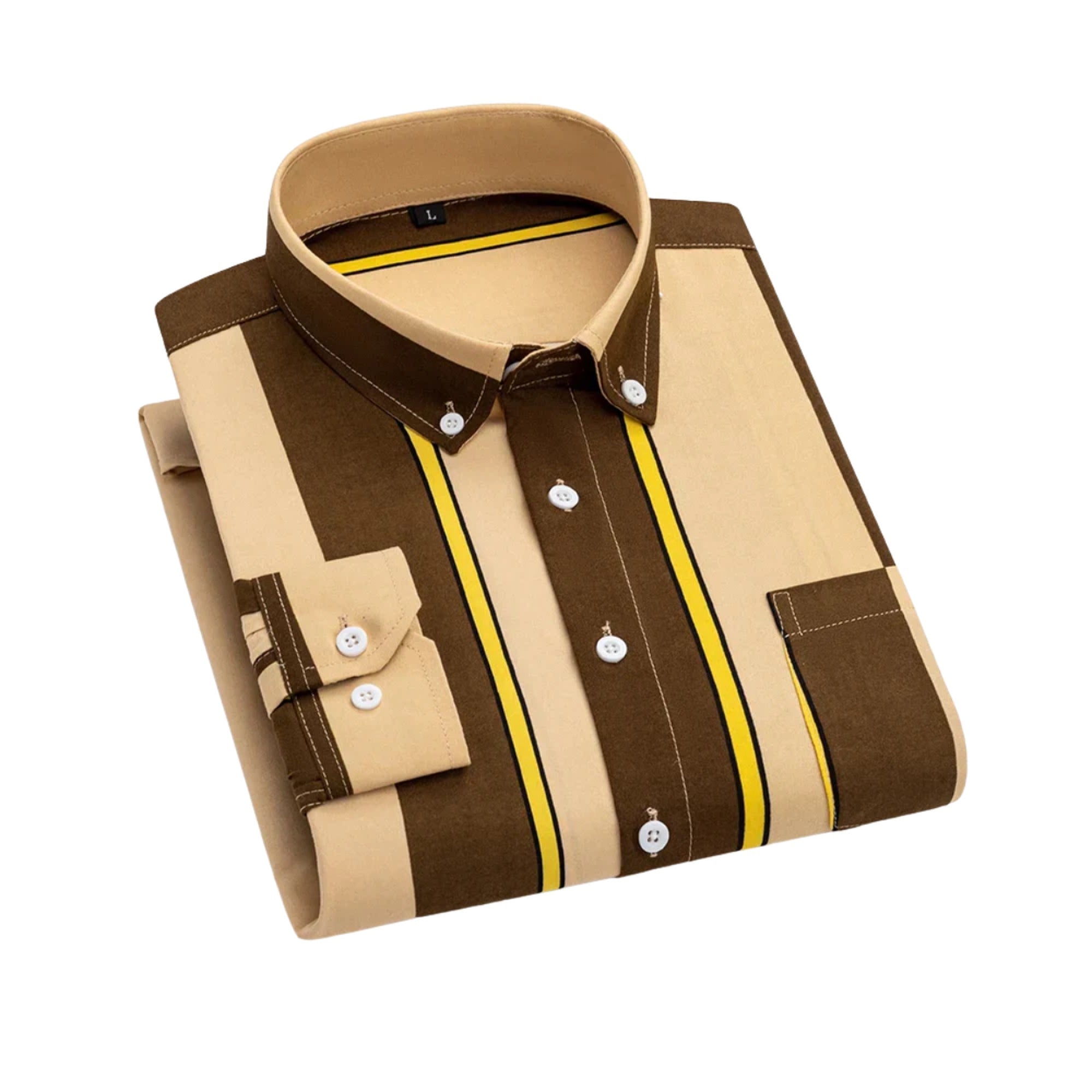 Zachary | Stylish Cotton Shirt - Brown