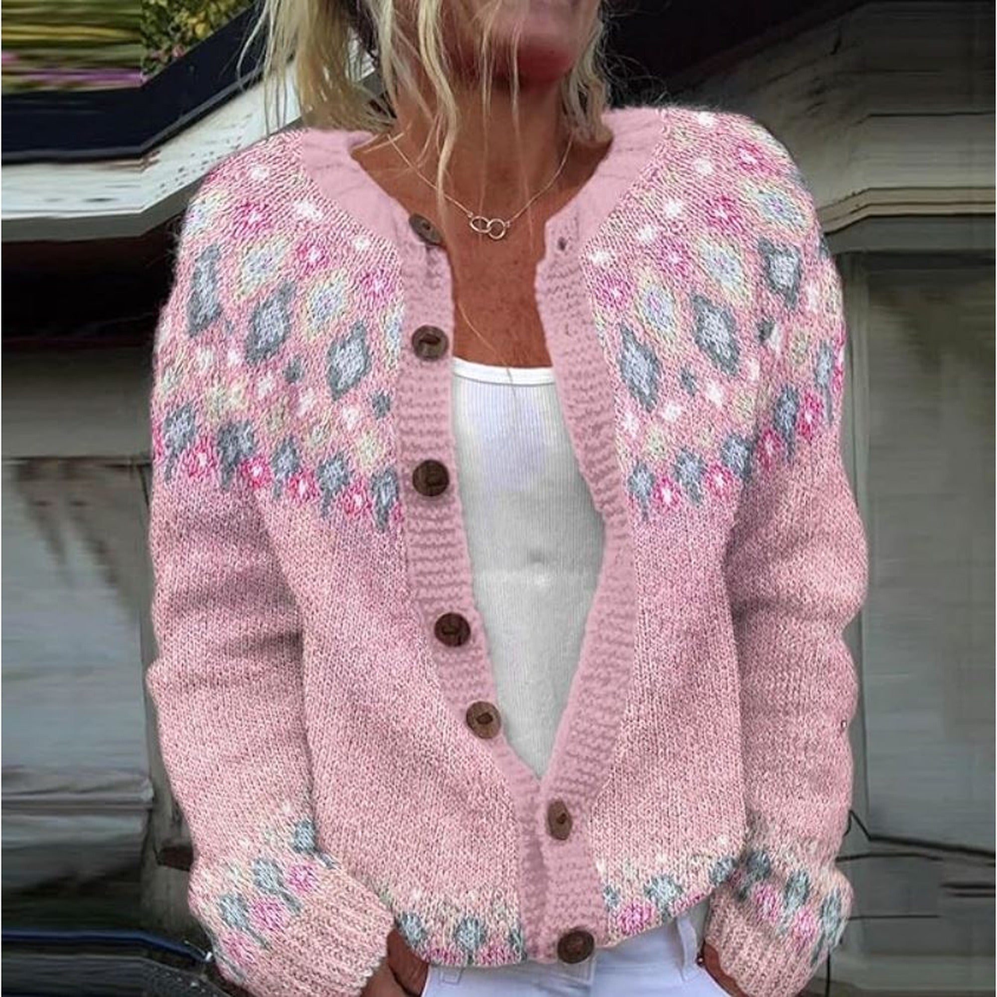 Mira | Pink Comfort Cardigan - 2XL