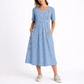 Ellmont London | Women's Relaxed Fit Striped Summer Midi Dress