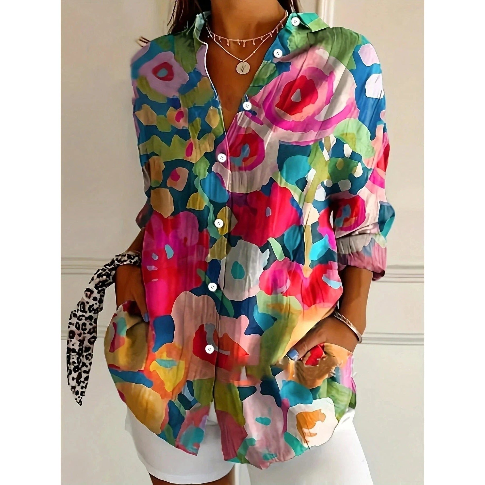 Trixie | Colorful Blouse with Playful Print - Mix