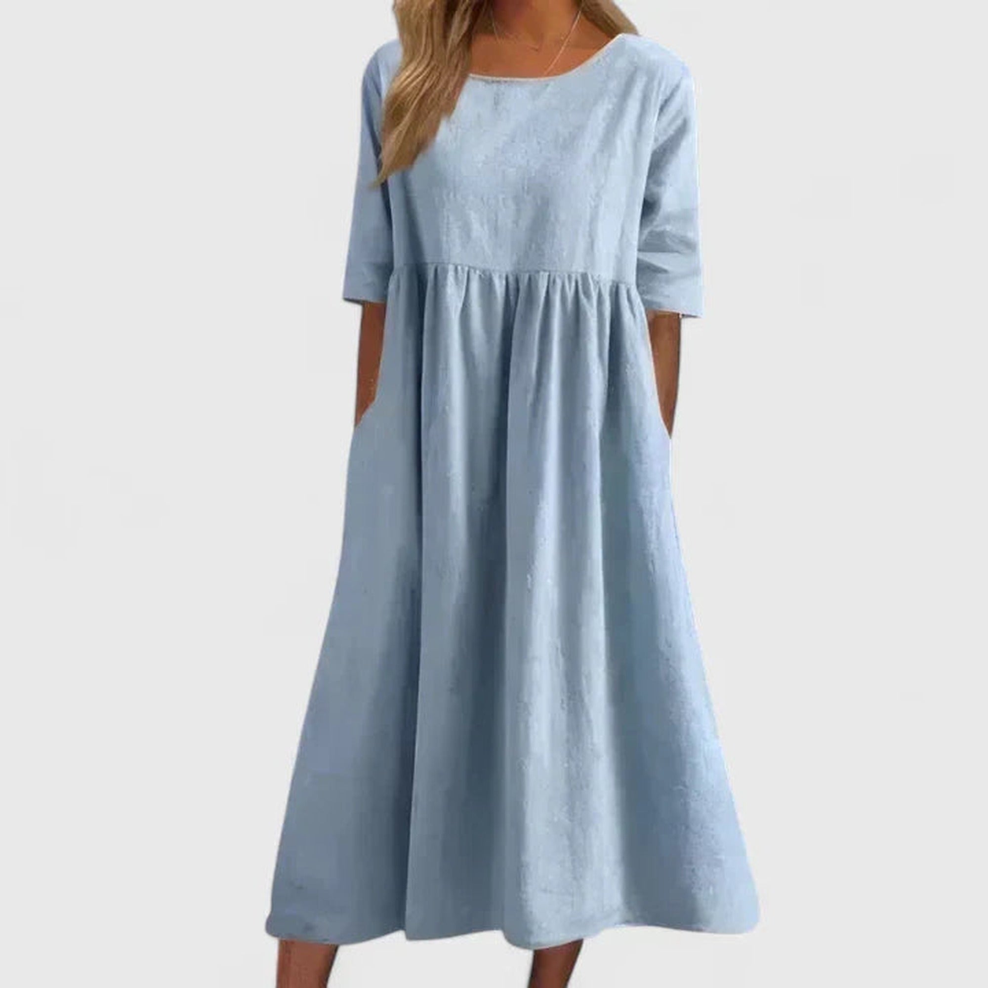 Susanna | Comfortable Dress - Sky Blue