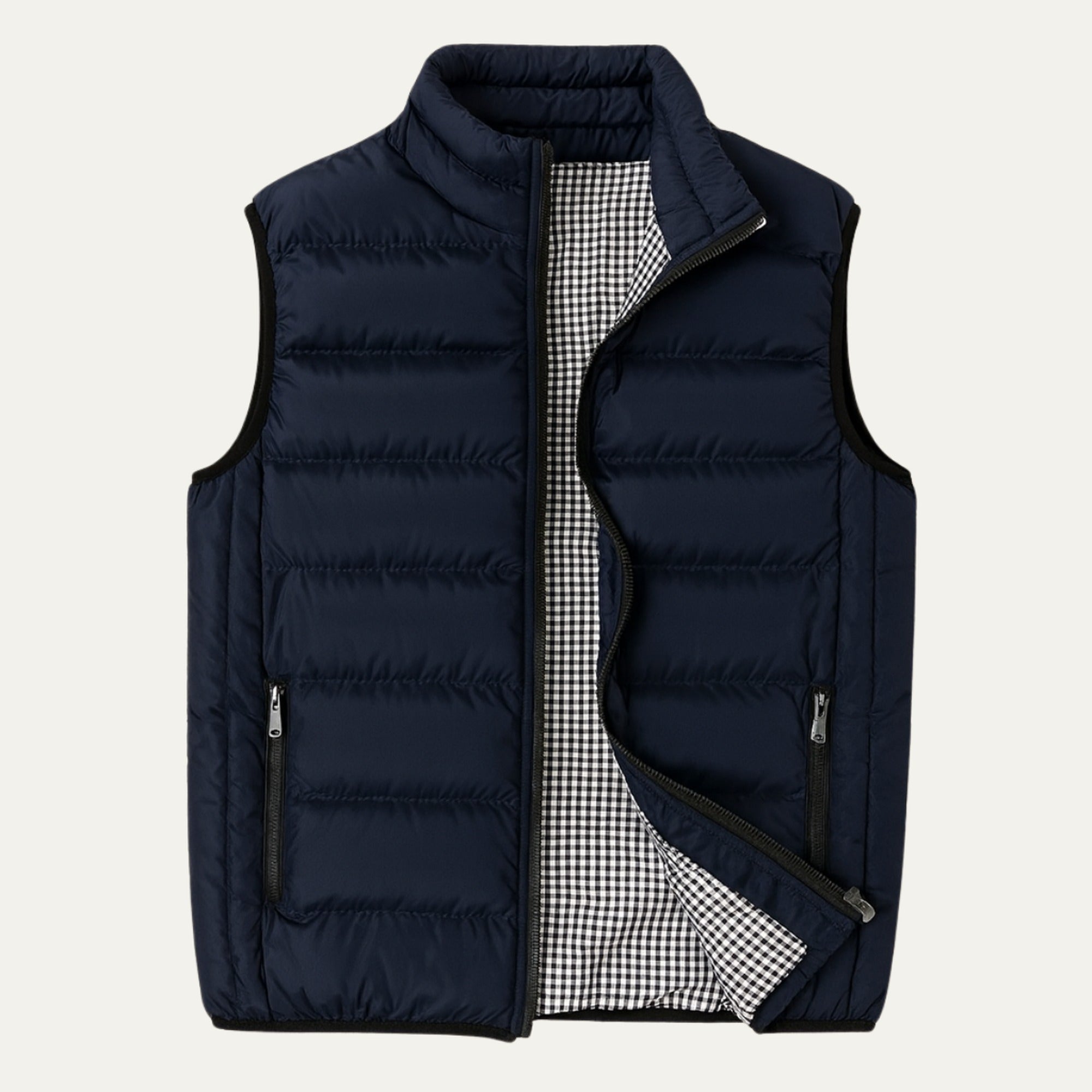 Adrian 2 | Men's Stand Collar Puffer Vest - Navy