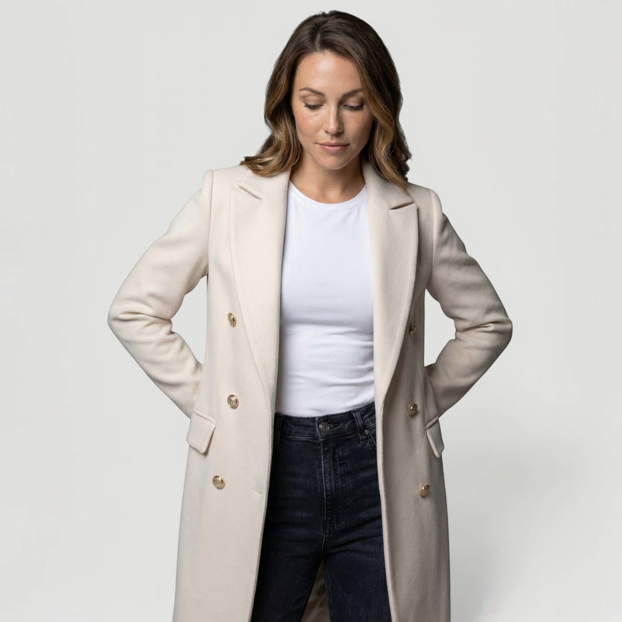 Ellmont London | Women’s Minimalist Double-Breasted Jacket Everyday Wear