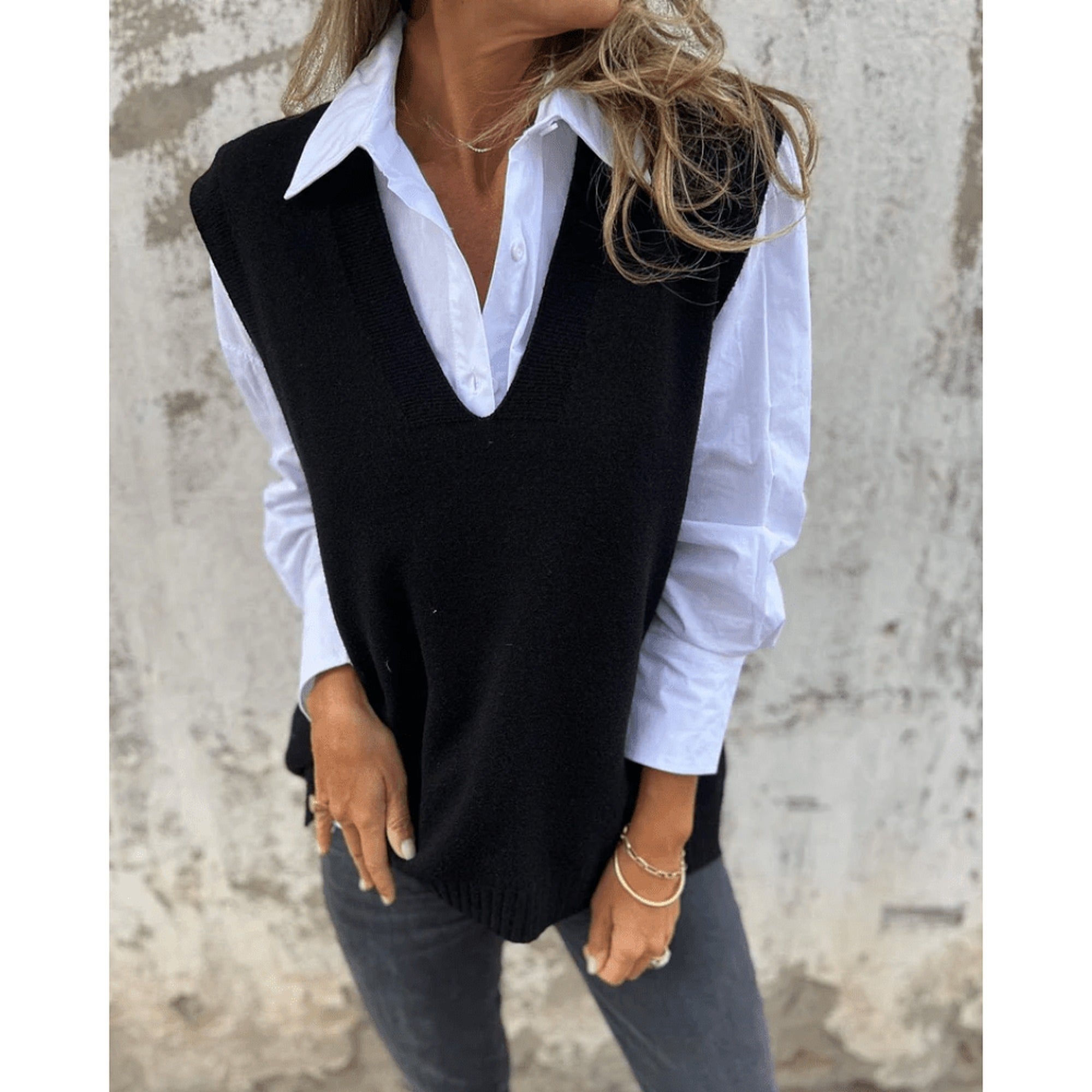 Sofia | Elegant Vest - Black