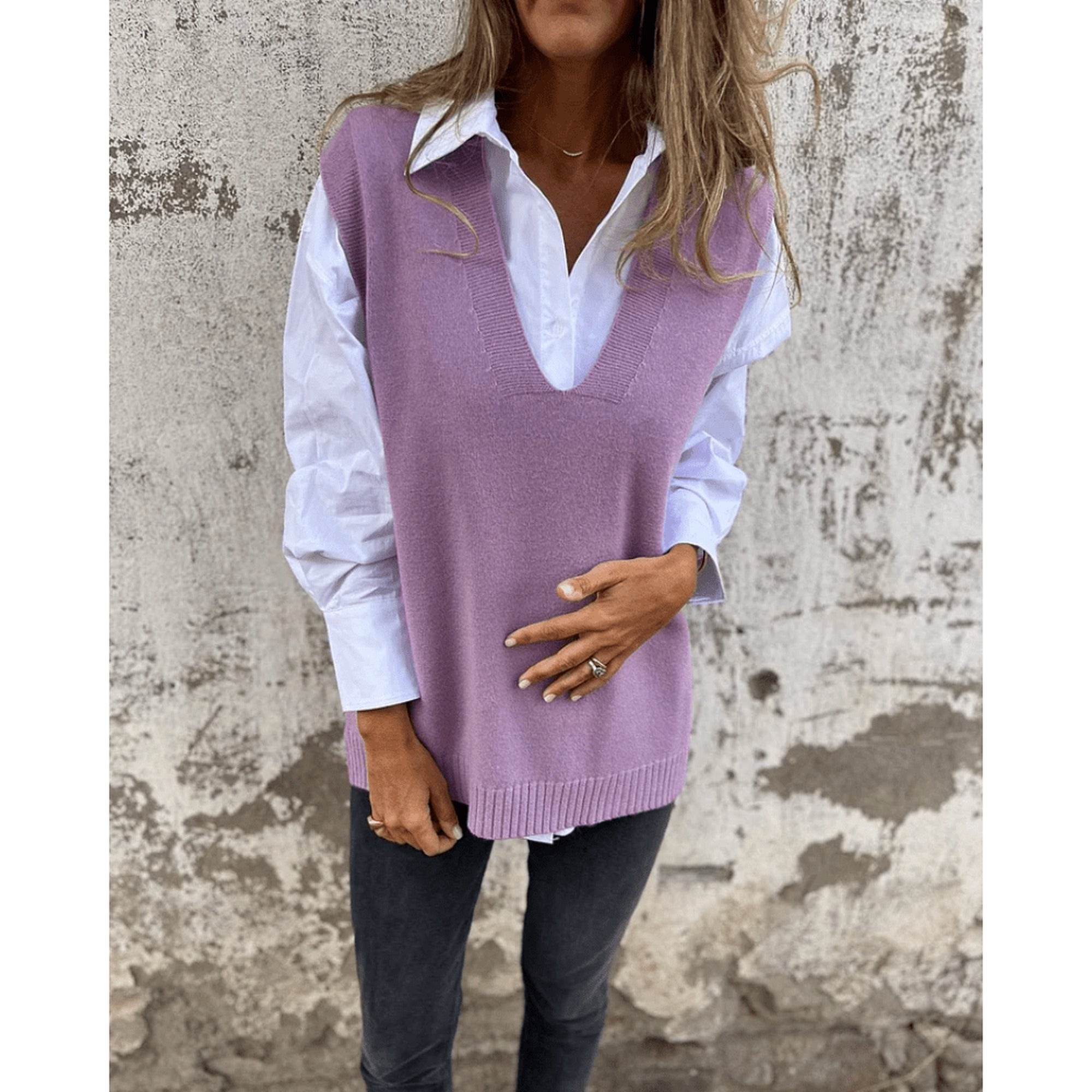 Sofia | Elegant Vest - Purple