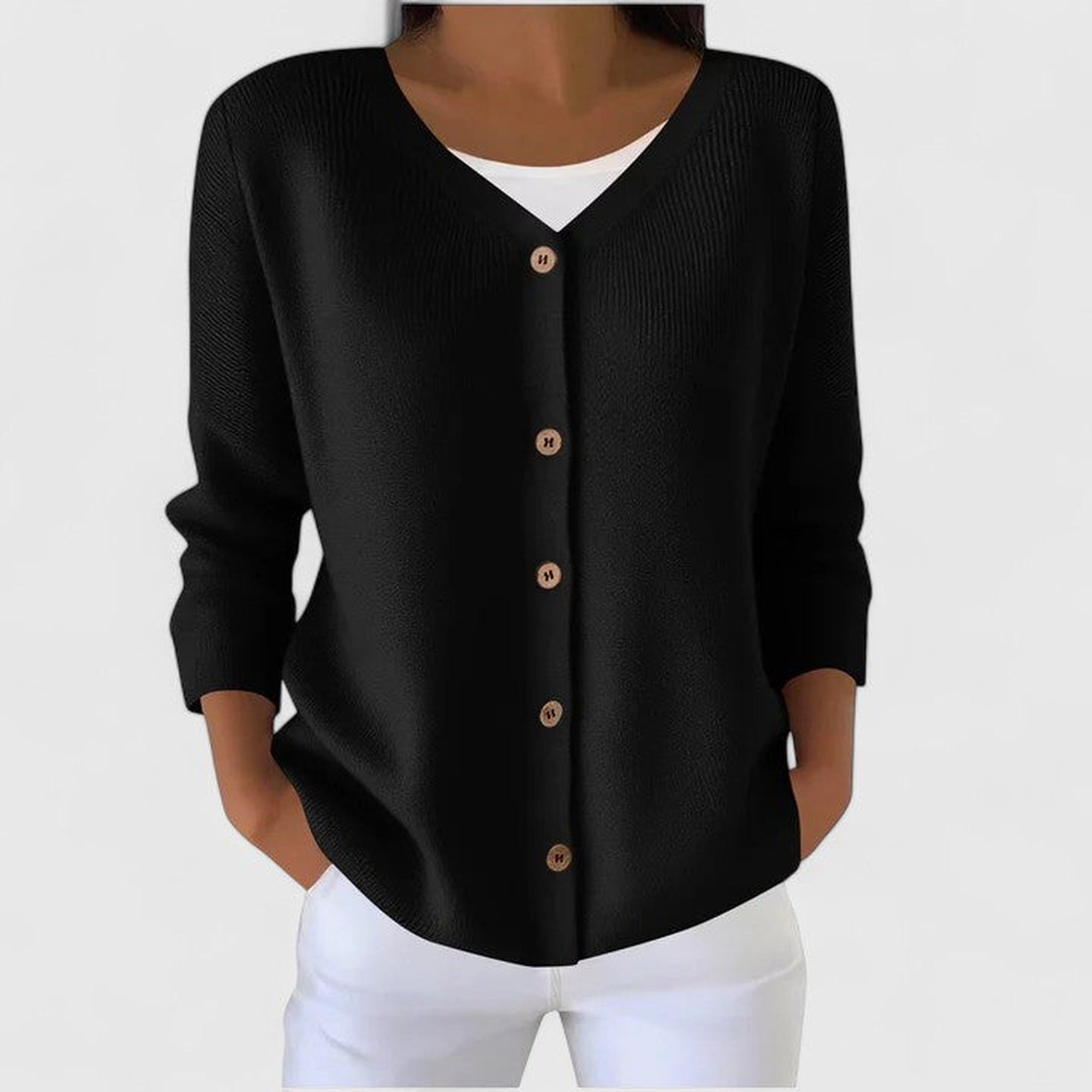 Ingrid | Elegant Cardigan - Black