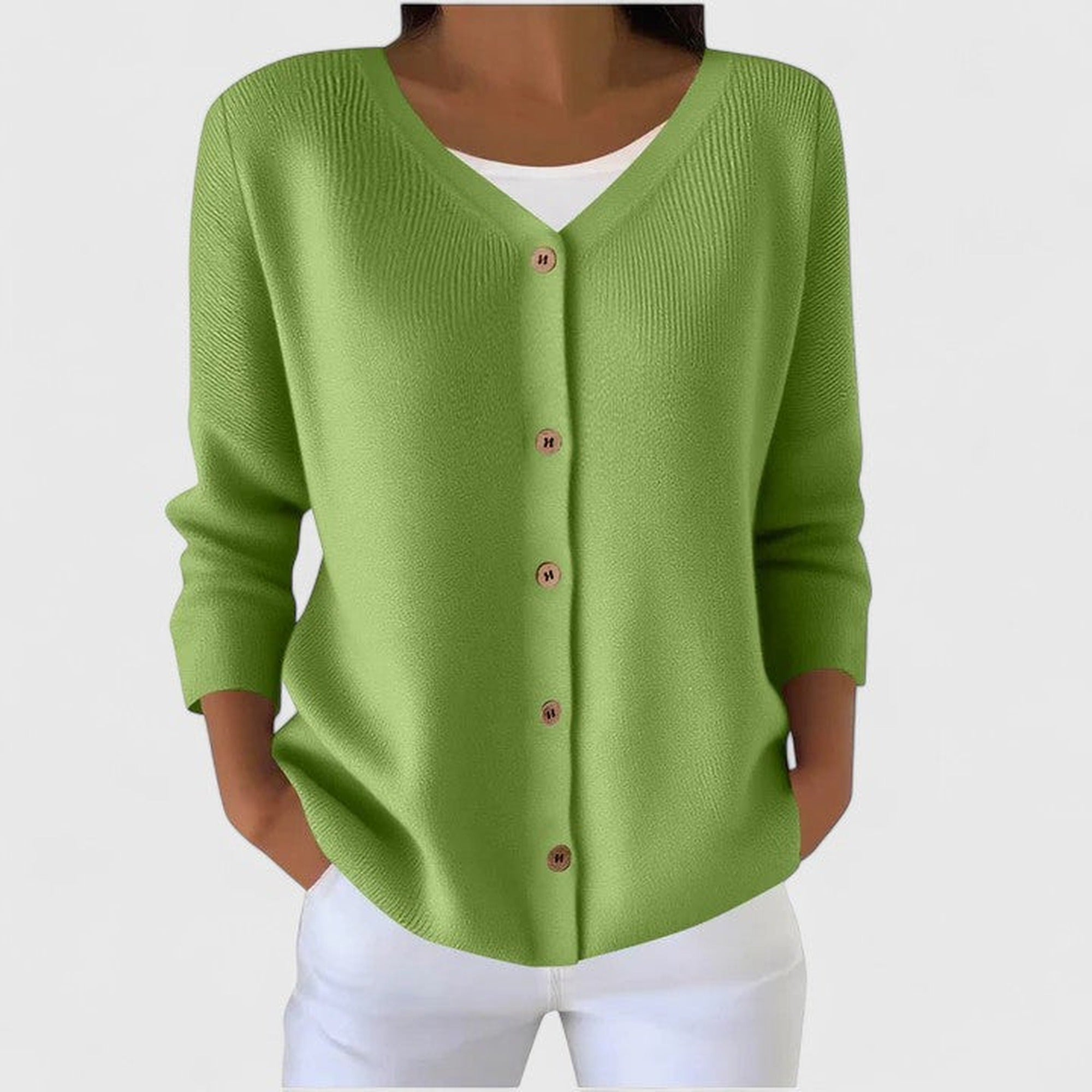 Ingrid | Elegant Cardigan - Green