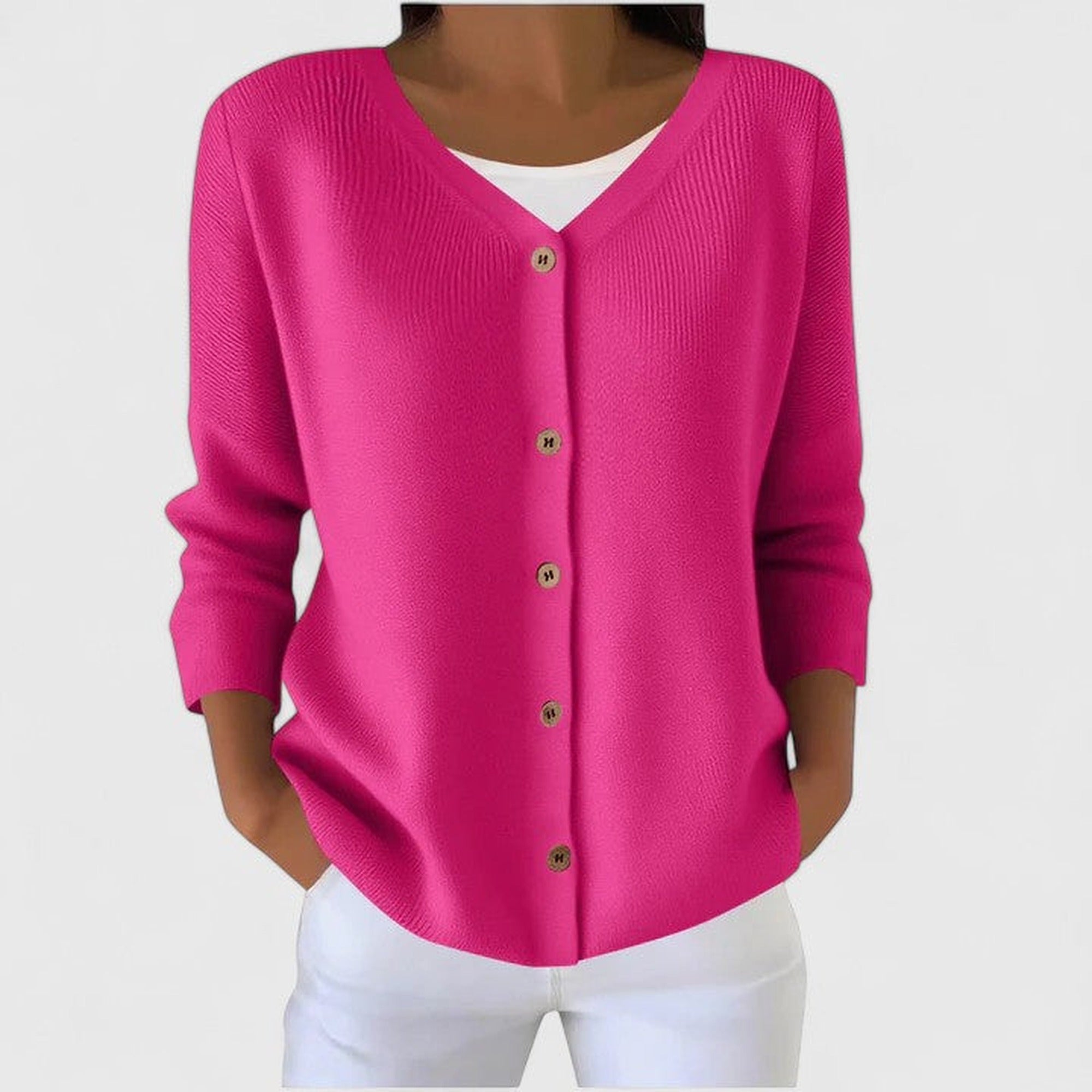 Ingrid | Elegant Cardigan - Pink