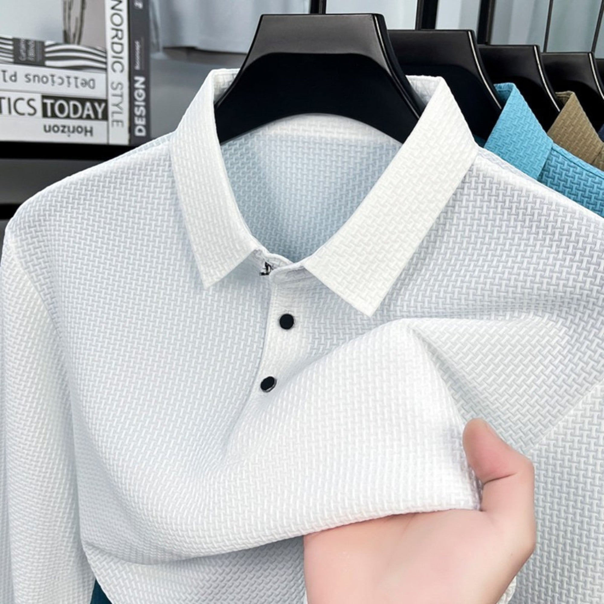 Xavier | Men's Long Sleeve Polo Breathable Smart Casual Comfort Top