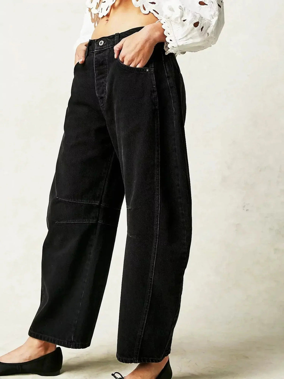 Women's Wide Leg High Waist Leopard Print Jeans