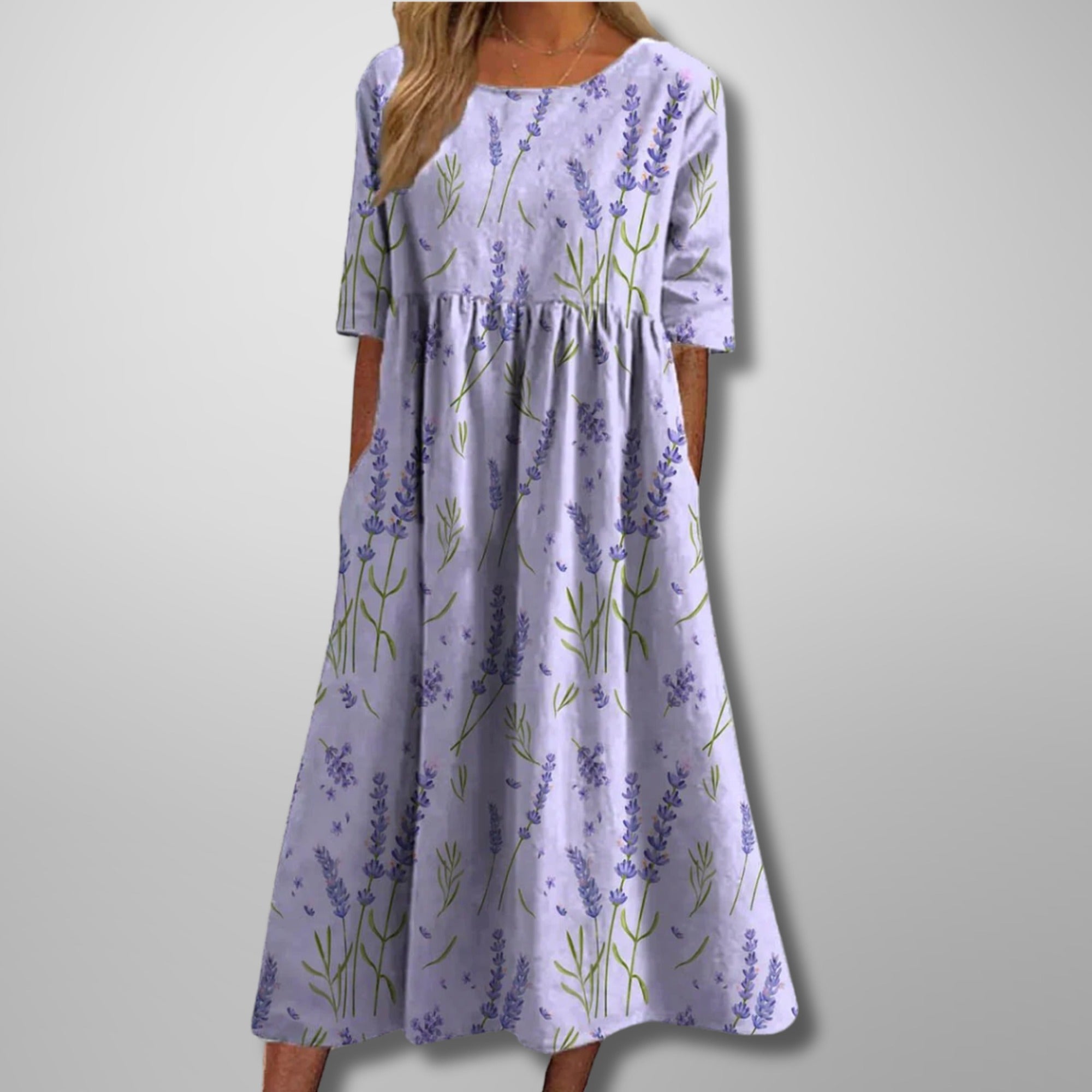 Sofia | Women's Floral Summer Maxi Dress - Lavender