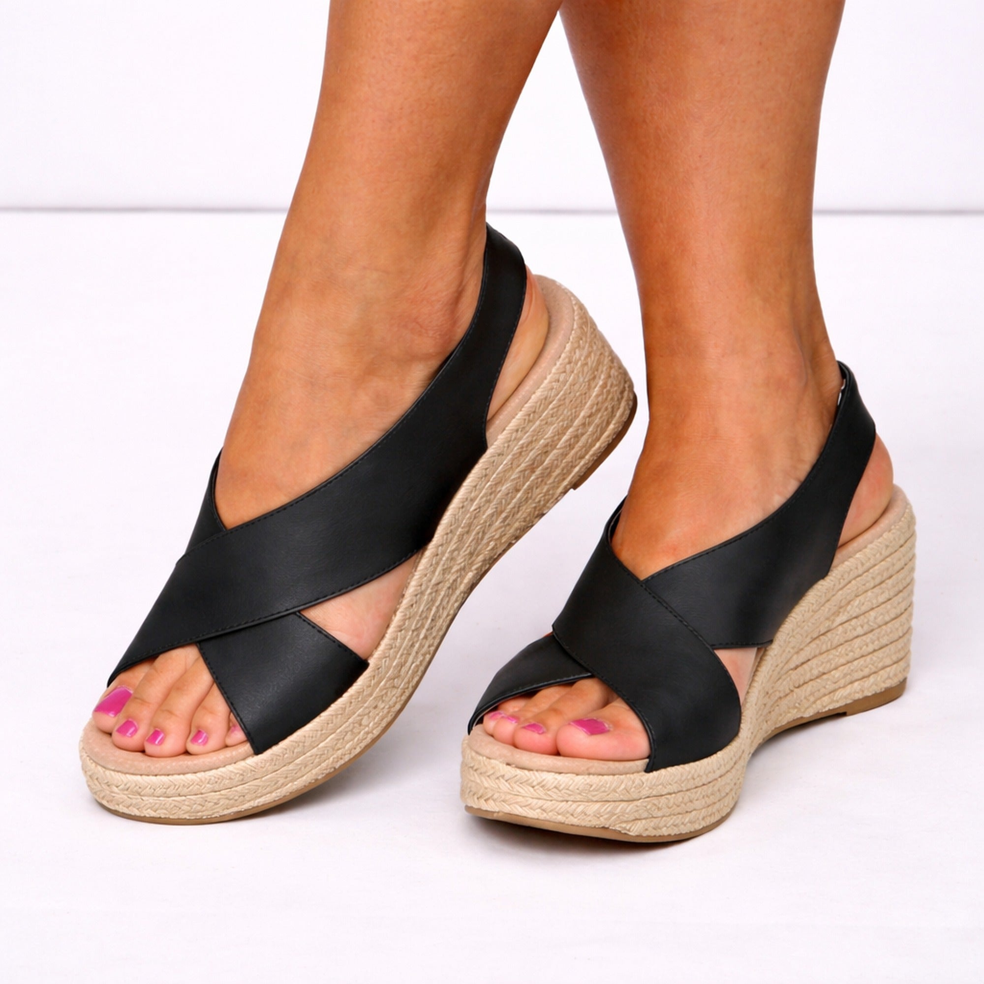 Clara | Women's Orthopedic Espadrille sandals - Black