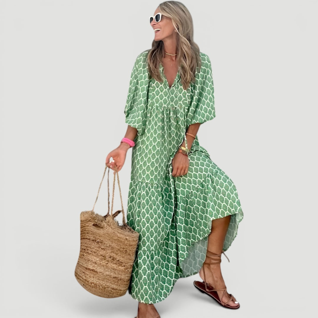 Ellmont London | Women’s Comfortable Tiered Elegant Maxi Dress