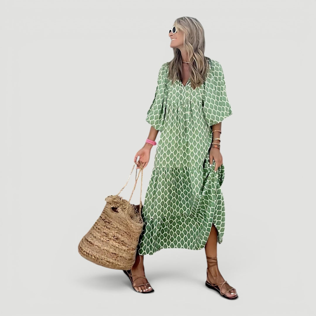 Ellmont London | Women’s Comfortable Tiered Elegant Maxi Dress
