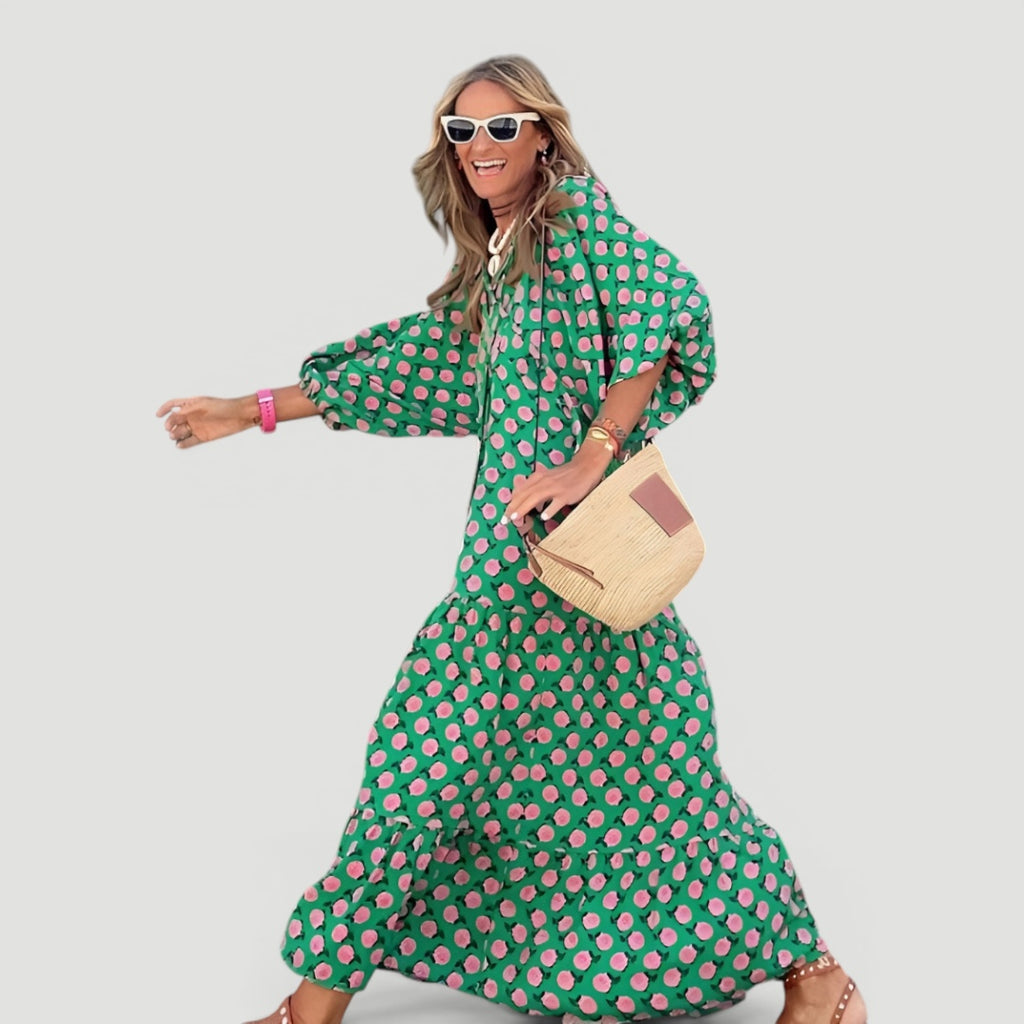 Ellmont London | Women’s Comfortable Tiered Elegant Maxi Dress