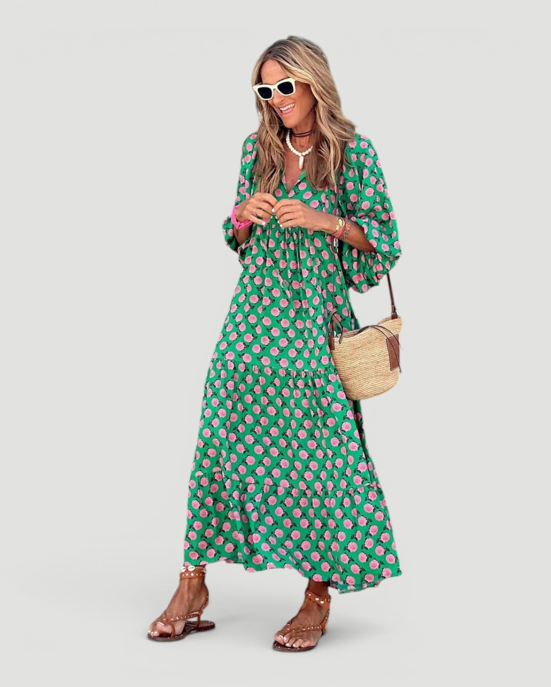 Ellmont London | Women’s Comfortable Tiered Elegant Maxi Dress